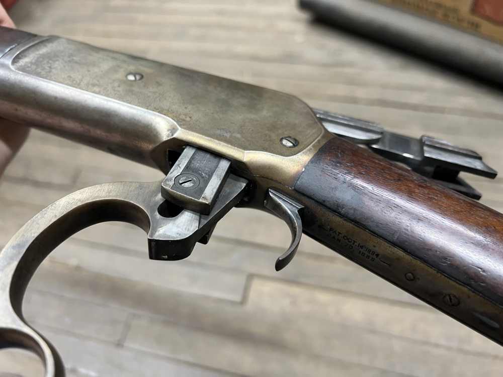 Winchester 1886 rifle 40-82 WCF Antique 1892 w letter 26” octagon lever -img-33