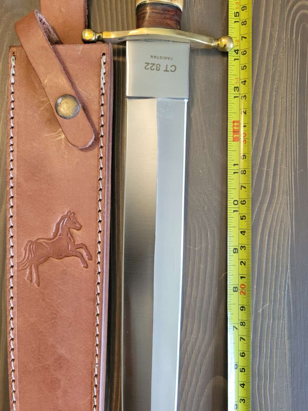 Colt Model CT822 Stag Handle Spear Point Bowie Knife w/ORG Box!-img-8
