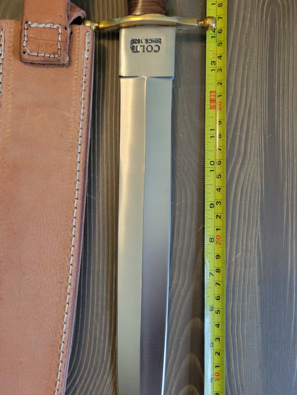 Colt Model CT822 Stag Handle Spear Point Bowie Knife w/ORG Box!-img-12