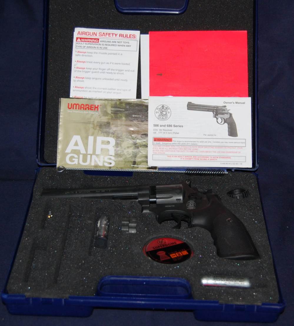 Smith & Wesson / Umarex Model 586 Air Gun Revolver .177 Caliber Box S&W-img-0