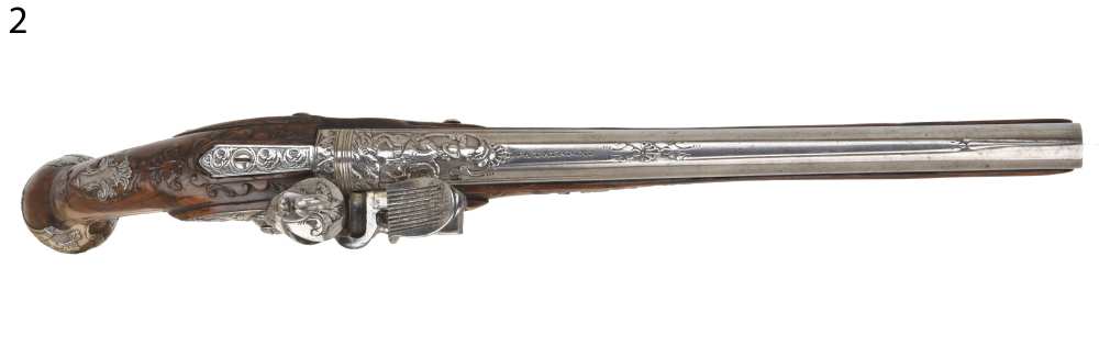 Phenomenal Pair of Antique Lazarino Marked Italian Flintlock Horse Pistols-img-14