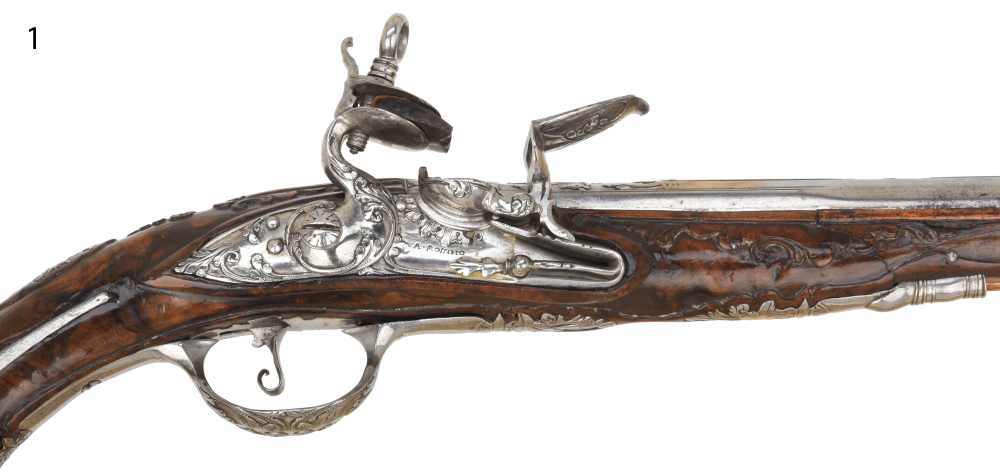 Phenomenal Pair of Antique Lazarino Marked Italian Flintlock Horse Pistols-img-11