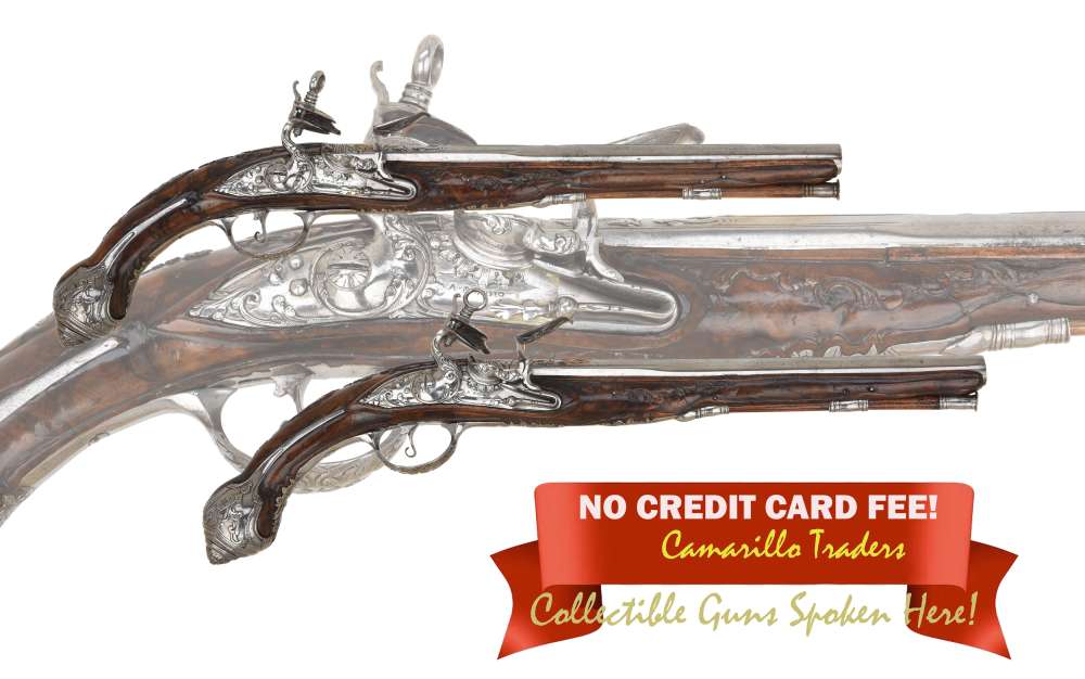 Phenomenal Pair of Antique Lazarino Marked Italian Flintlock Horse Pistols-img-0