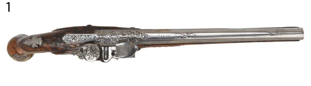 Phenomenal Pair of Antique Lazarino Marked Italian Flintlock Horse Pistols-img-3