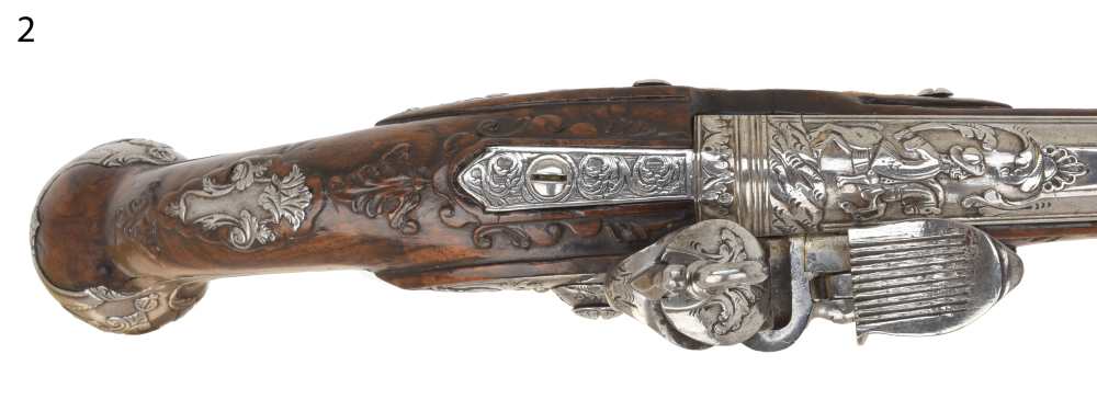 Phenomenal Pair of Antique Lazarino Marked Italian Flintlock Horse Pistols-img-15