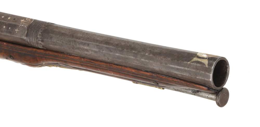 Fancy Deeply Chiseled Tuscan Style "Madrid Lock" Flintlock Pistol Ca. 1750-img-17