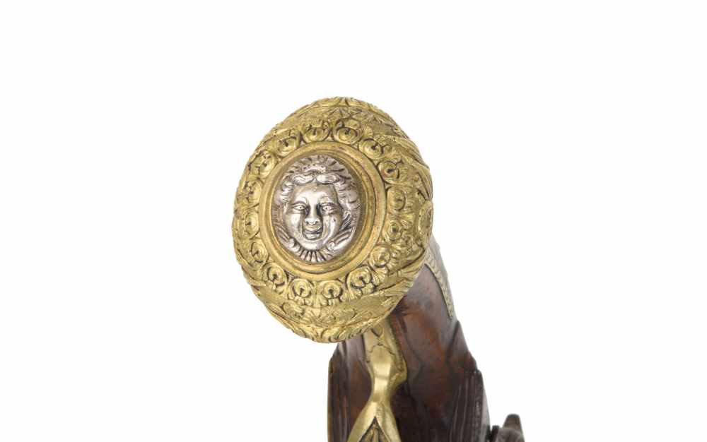 Fancy Deeply Chiseled Tuscan Style "Madrid Lock" Flintlock Pistol Ca. 1750-img-16
