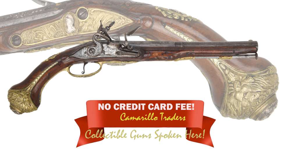 Fancy Deeply Chiseled Tuscan Style "Madrid Lock" Flintlock Pistol Ca. 1750-img-0