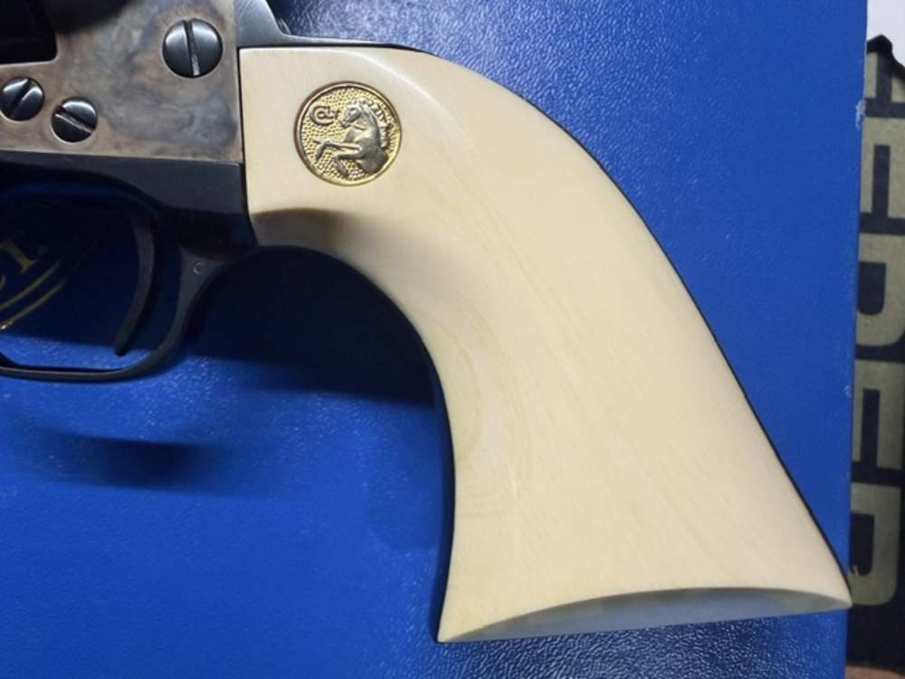 NIB 1993 Colt Custom Shop SAA .45 LC 4 /3/4" w/ Factory Elephant Ivory Grip-img-5