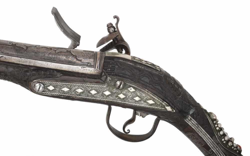 18th-19th Century Ottoman Flintlock Pistol Decorated by Master Silversmith-img-12