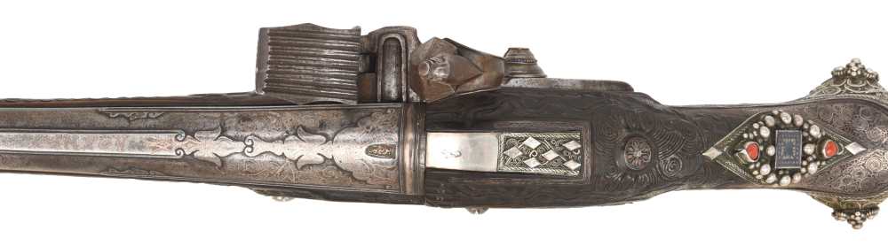 18th-19th Century Ottoman Flintlock Pistol Decorated by Master Silversmith-img-8
