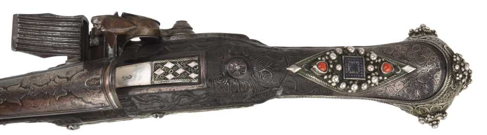 18th-19th Century Ottoman Flintlock Pistol Decorated by Master Silversmith-img-17