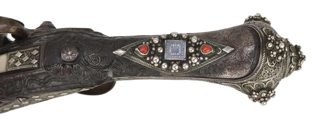 18th-19th Century Ottoman Flintlock Pistol Decorated by Master Silversmith-img-16