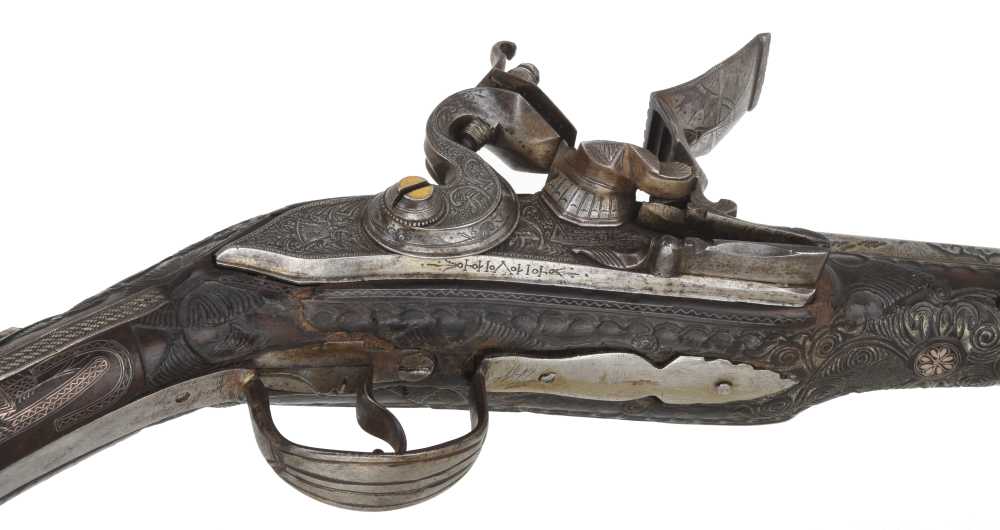 18th-19th Century Ottoman Flintlock Pistol Decorated by Master Silversmith-img-10