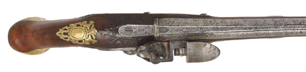 HIGH QUALITY Austro-Hungarian Flintlock Pistol w/ Damascus Barrel Ca. 1750-img-7