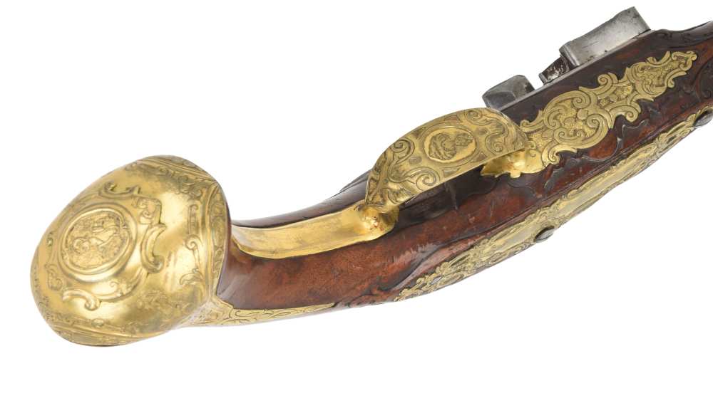 HIGH QUALITY Austro-Hungarian Flintlock Pistol w/ Damascus Barrel Ca. 1750-img-15