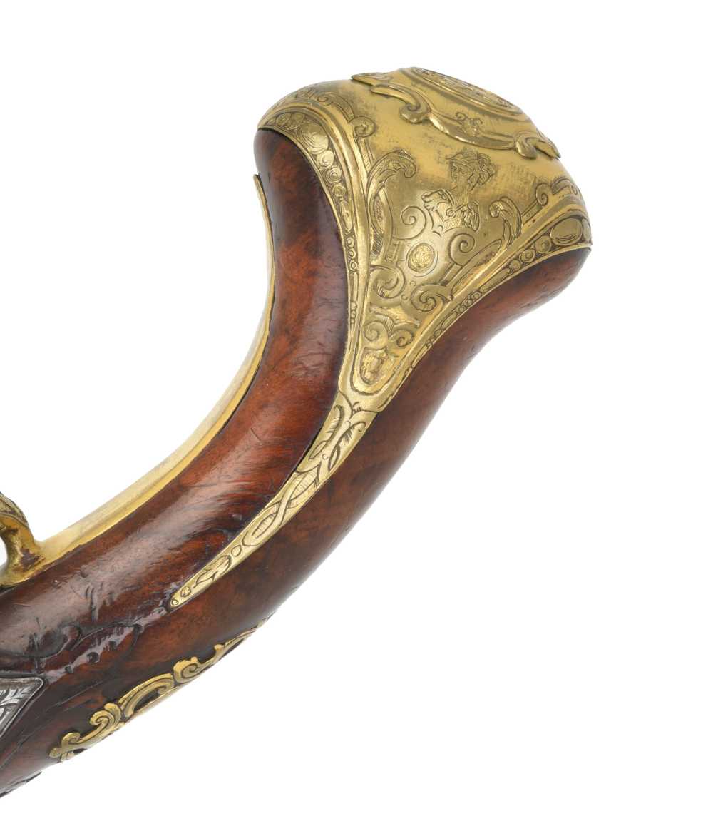 HIGH QUALITY Austro-Hungarian Flintlock Pistol w/ Damascus Barrel Ca. 1750-img-10