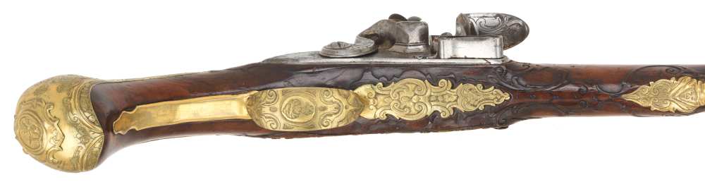 HIGH QUALITY Austro-Hungarian Flintlock Pistol w/ Damascus Barrel Ca. 1750-img-3