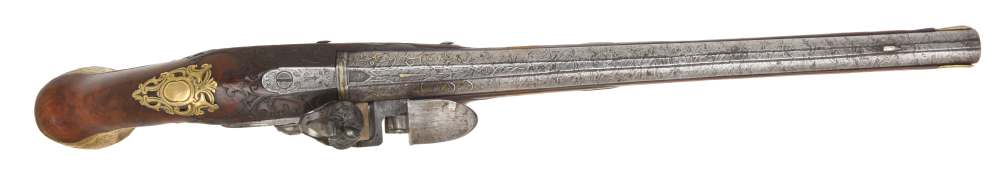 HIGH QUALITY Austro-Hungarian Flintlock Pistol w/ Damascus Barrel Ca. 1750-img-6