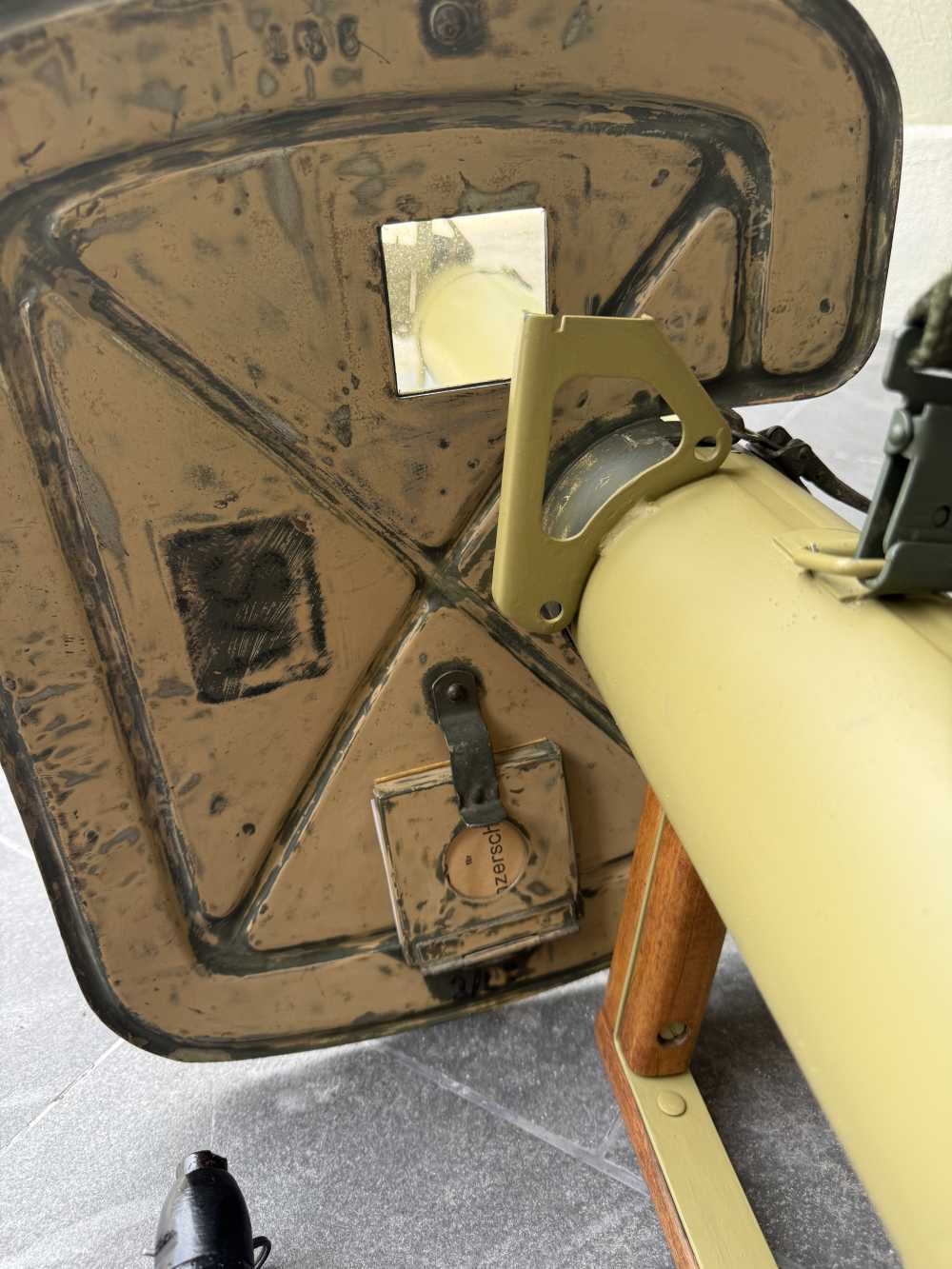WWII German Panzerschreck Rocket Launcher w/ Shield Sling & Markings-img-1