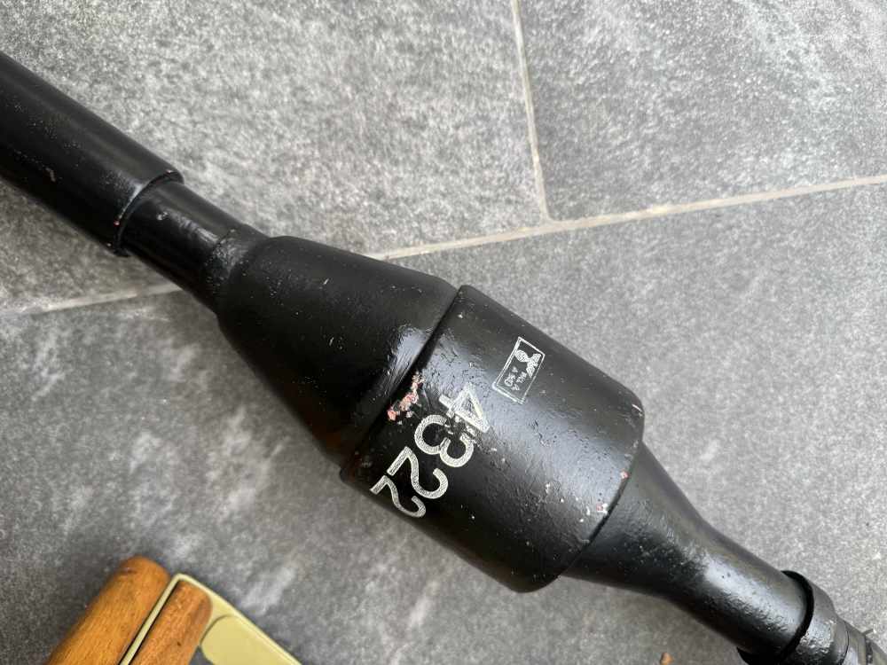 WWII German Panzerschreck Rocket Launcher w/ Shield Sling & Markings-img-9