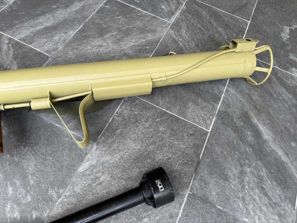 WWII German Panzerschreck Rocket Launcher w/ Shield Sling & Markings-img-8