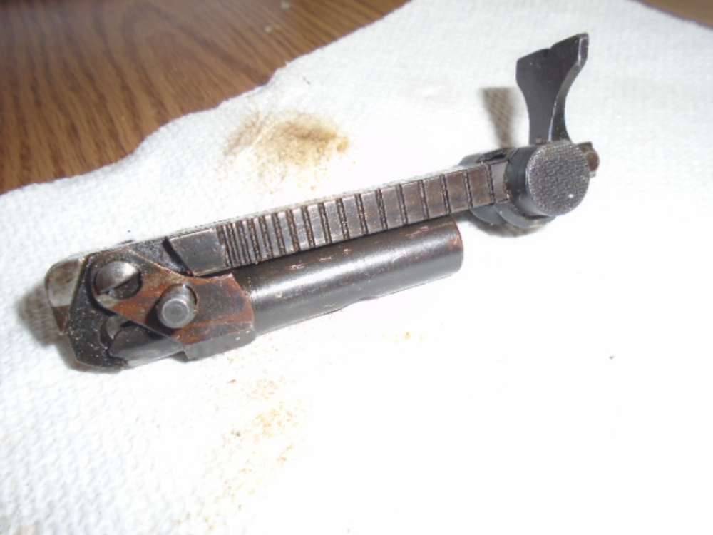 WWII German mg42 complete rear sight with mounting pin-img-1