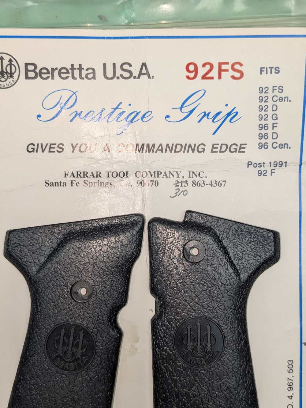 Beretta USA 92FS Rubber Grips Farrar Tool Co -img-2