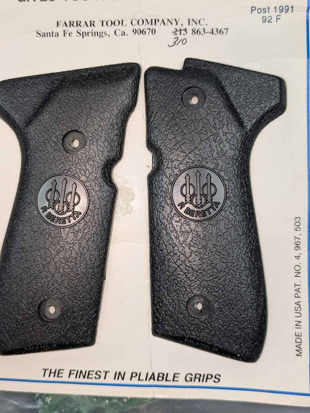 Beretta USA 92FS Rubber Grips Farrar Tool Co -img-1