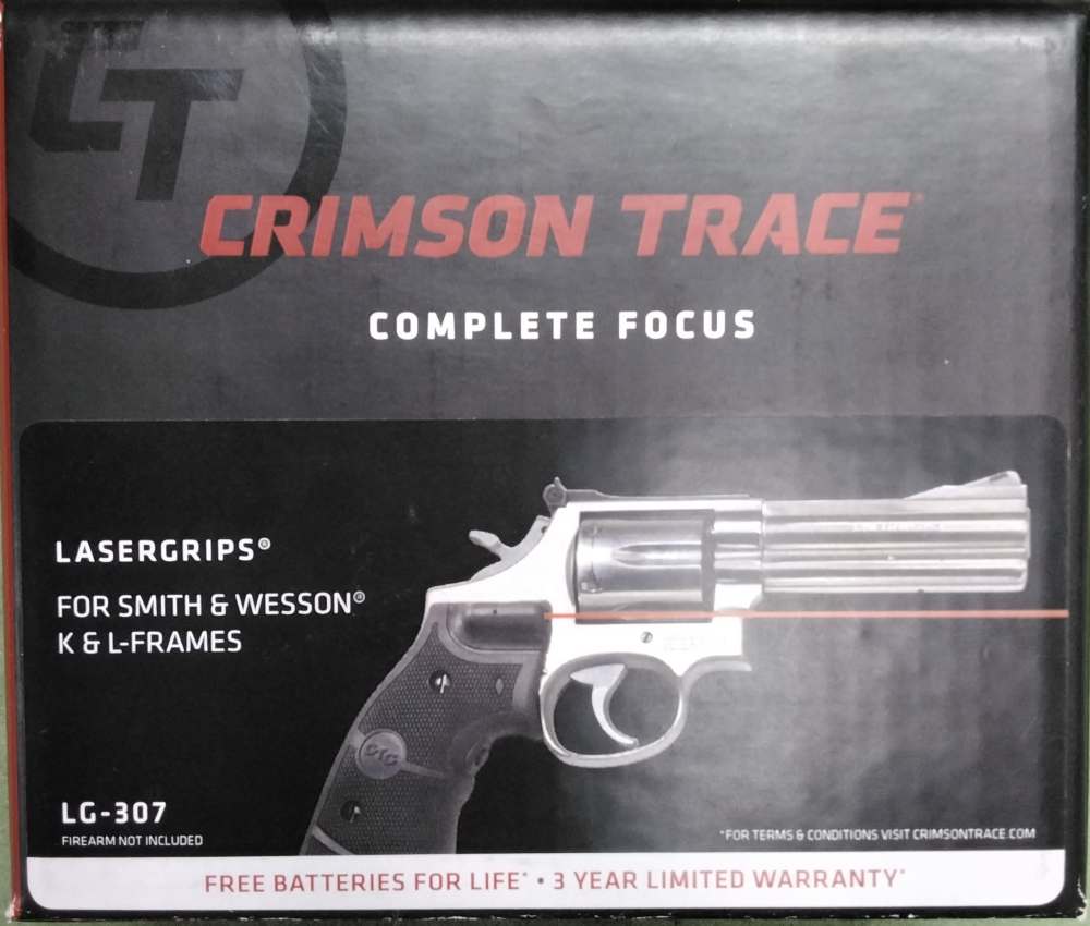 Crimson Trace LG-307 LaserGrips S&W K & L Frame Square Butt Red Laser NIB-img-0