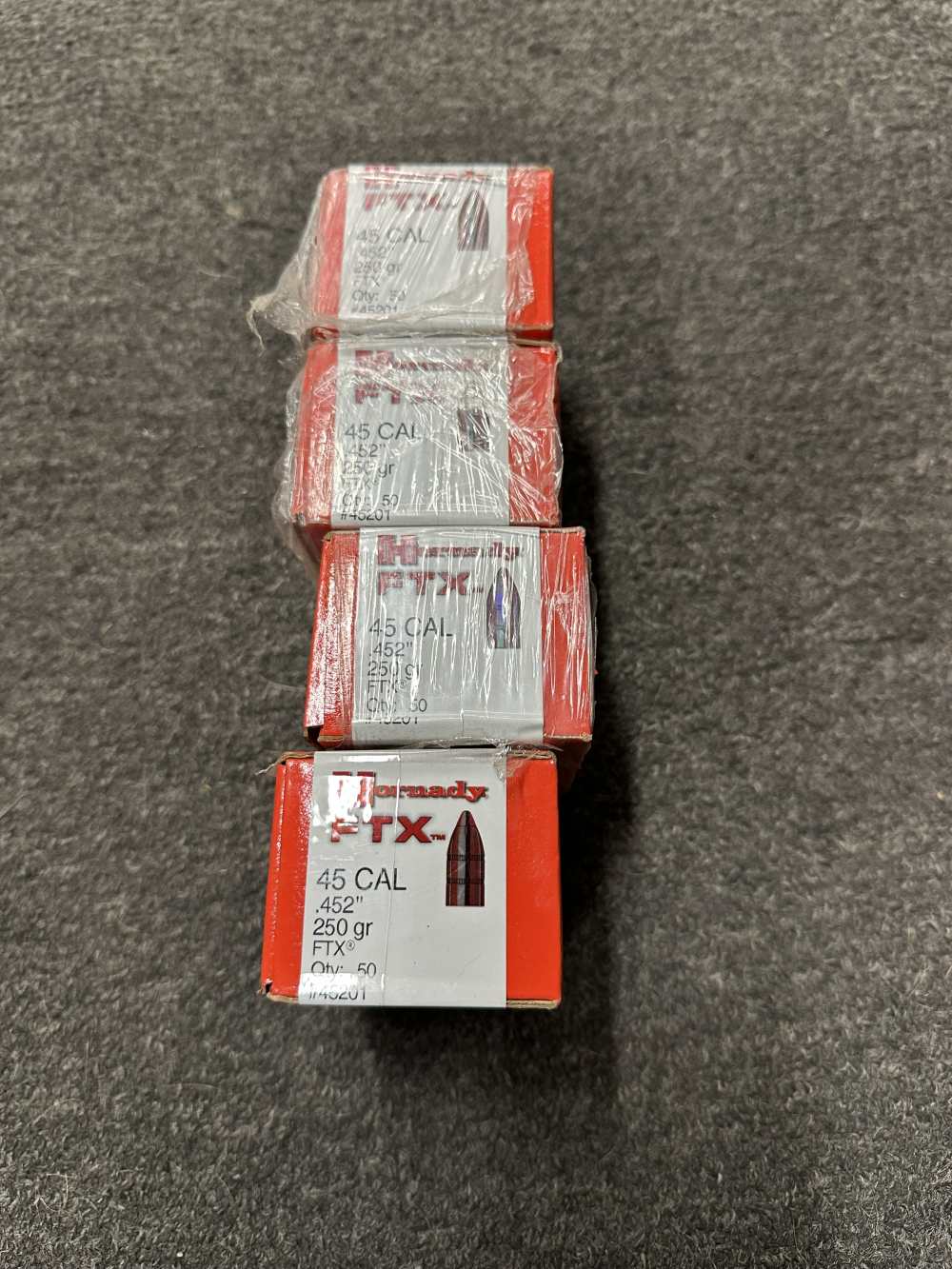 Hornady .45 Cal .452 250 Grain FTX 200 Count No Reserve Penny Auction .01  -img-0