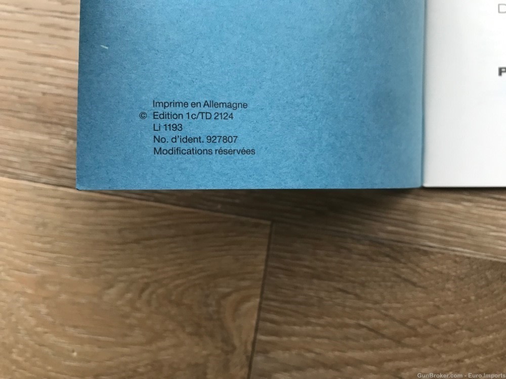 Rare MP5 French Manual Blue for MP5k MP5KA1 Vintage Factory German HK -img-2