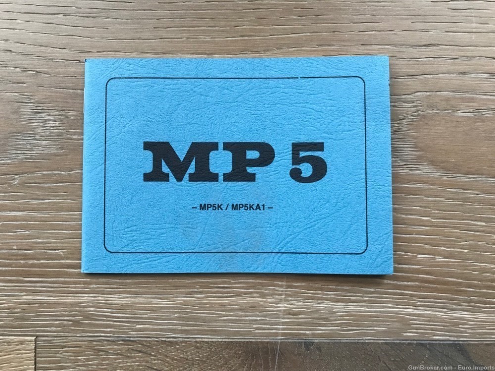 Rare MP5 French Manual Blue for MP5k MP5KA1 Vintage Factory German HK -img-0