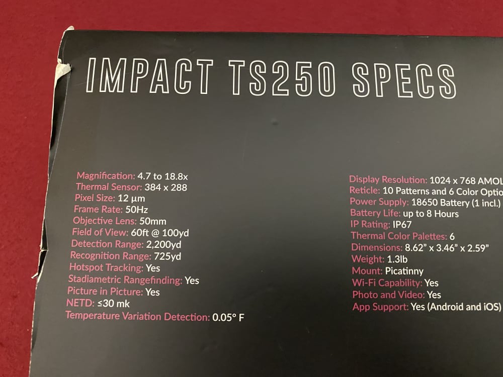 LNIB X Vision Impact 250 Thermal Scope TS250 -img-36