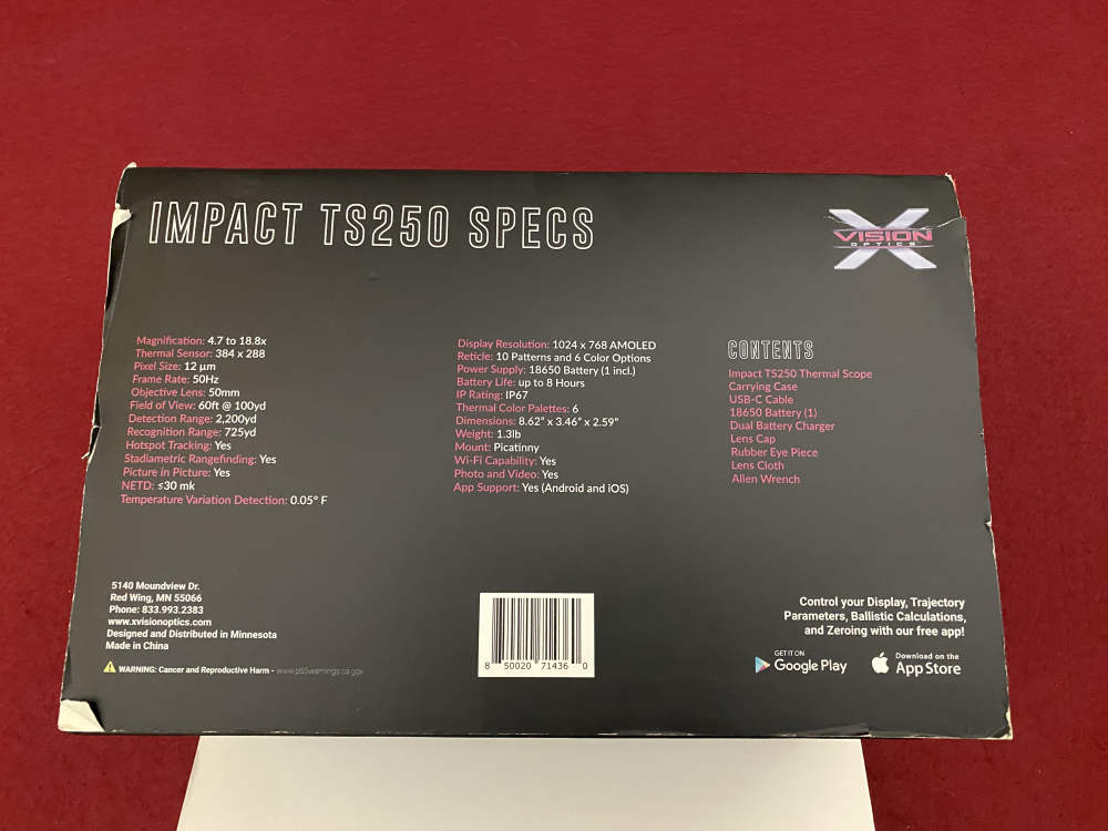 LNIB X Vision Impact 250 Thermal Scope TS250 -img-35