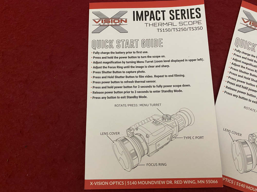 LNIB X Vision Impact 250 Thermal Scope TS250 -img-26