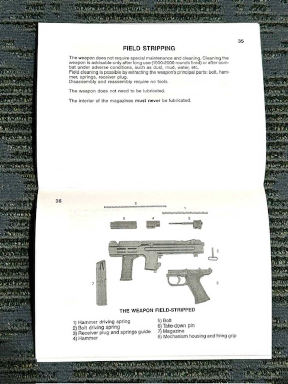 Spectre Sites M4 SMG 9mm Full Auto1984 Handbook Manual American Arms FIE -img-2