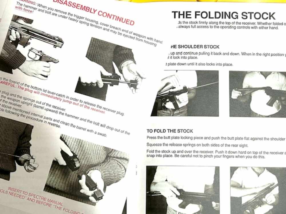 Spectre Sites HC Pistol FIE 1989 Owners Manual Shows Folding Stock Carbine-img-1