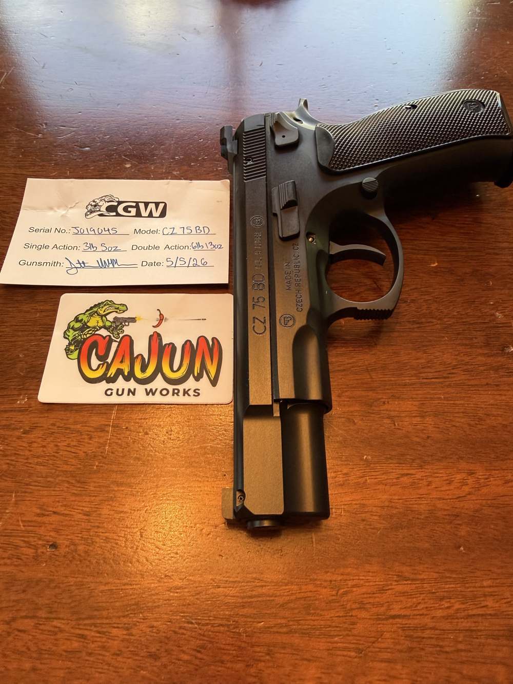 Cajun Gun Works Pro Pkg CZ 75BD Night Sights-img-4