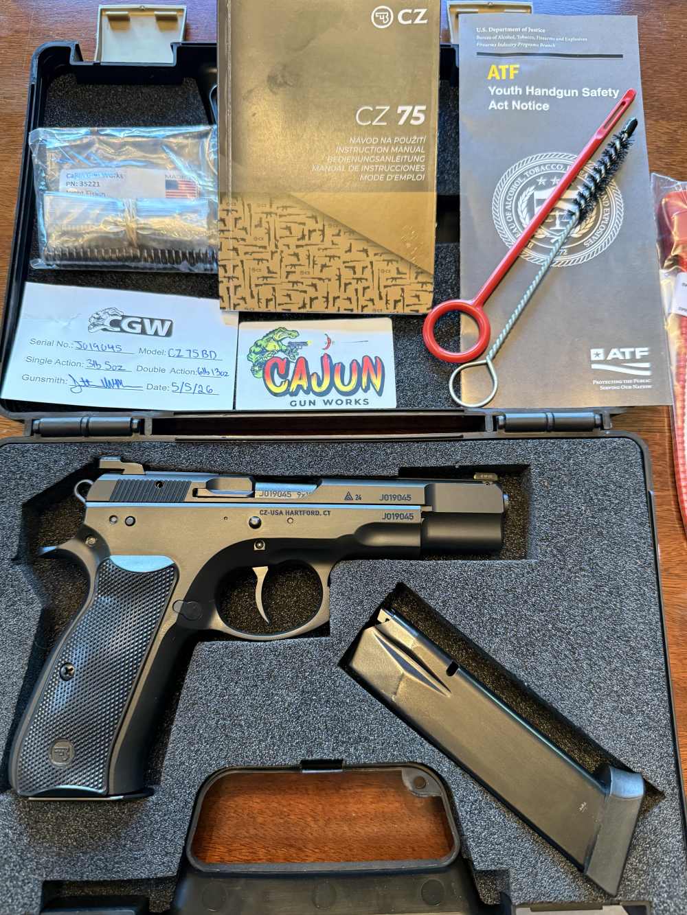 Cajun Gun Works Pro Pkg CZ 75BD Night Sights-img-5