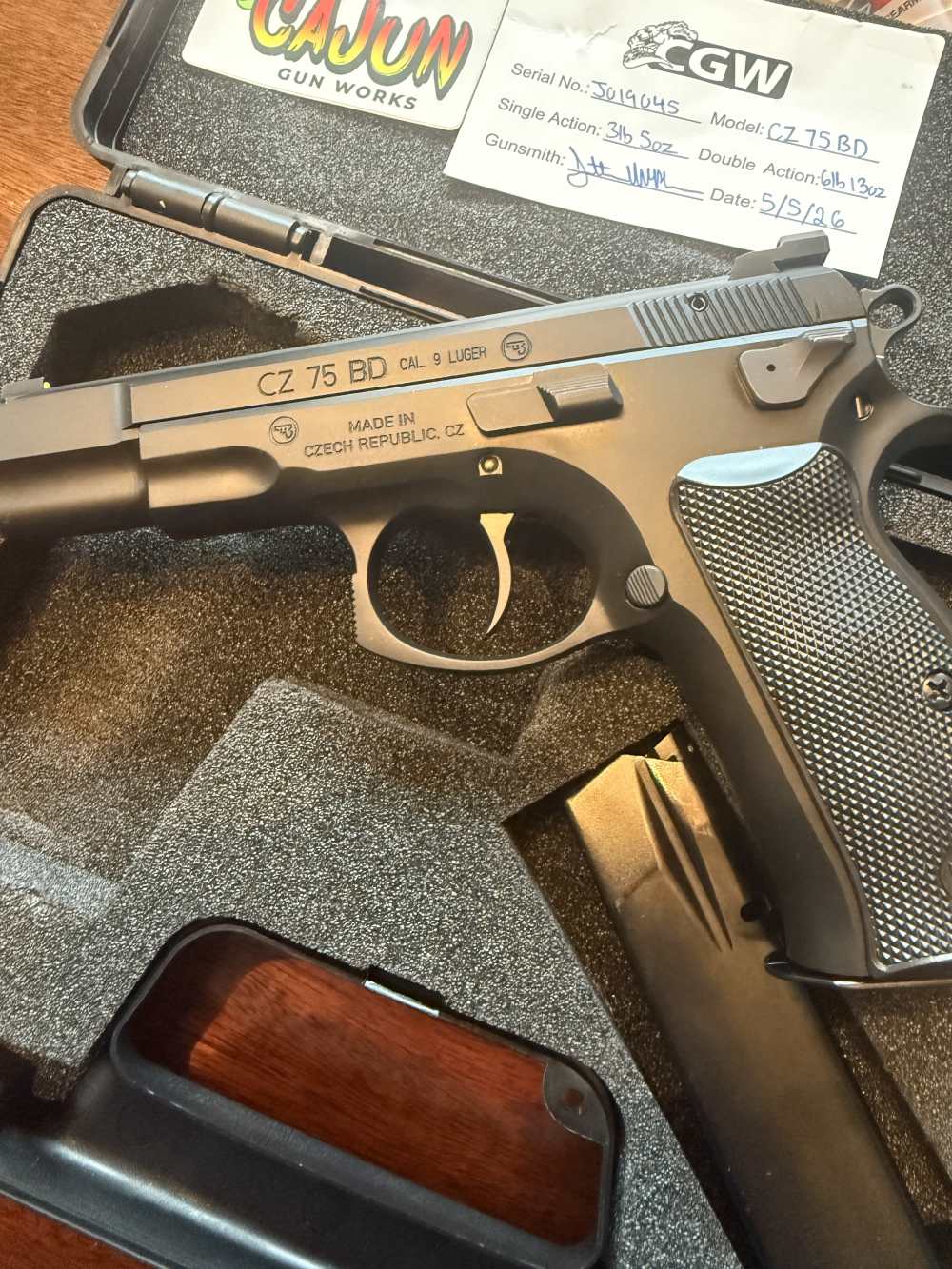 Cajun Gun Works Pro Pkg CZ 75BD Night Sights-img-3