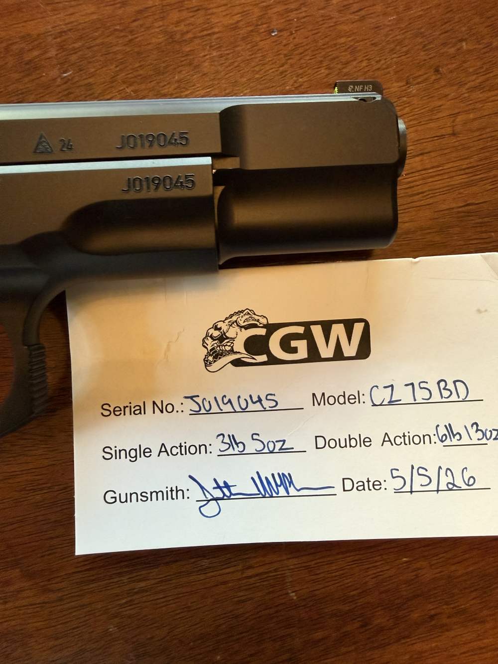 Cajun Gun Works Pro Pkg CZ 75BD Night Sights-img-13