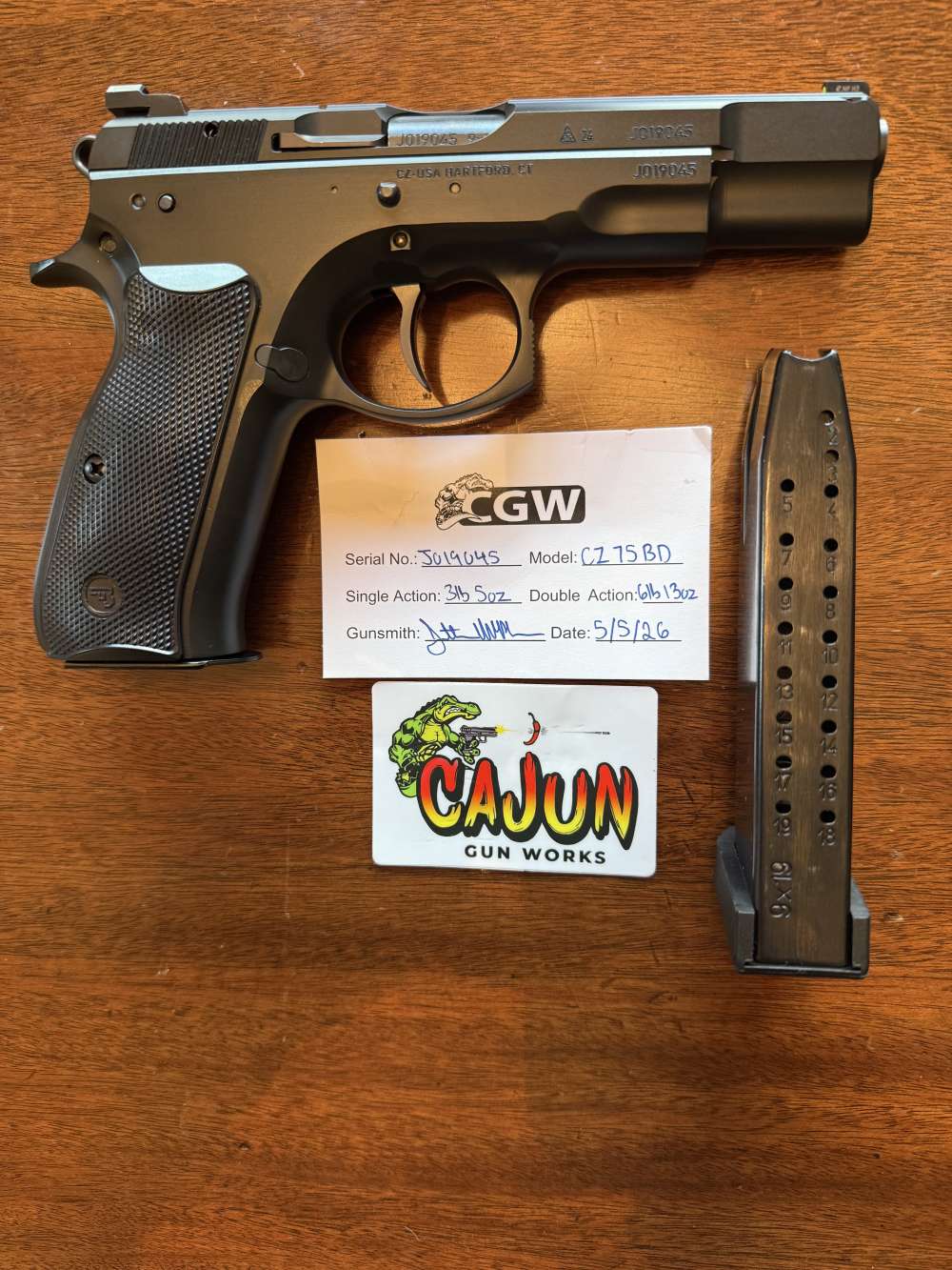 Cajun Gun Works Pro Pkg CZ 75BD Night Sights-img-1