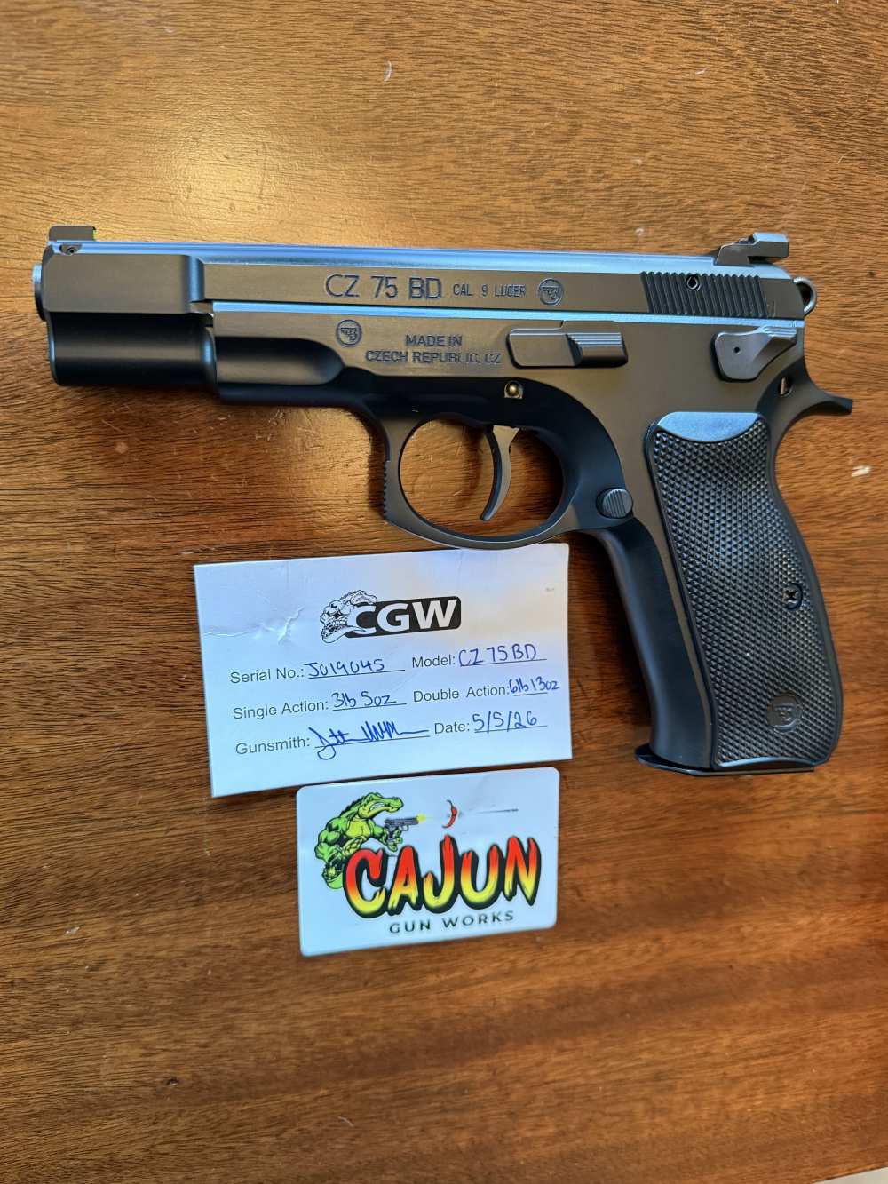 Cajun Gun Works Pro Pkg CZ 75BD Night Sights-img-2