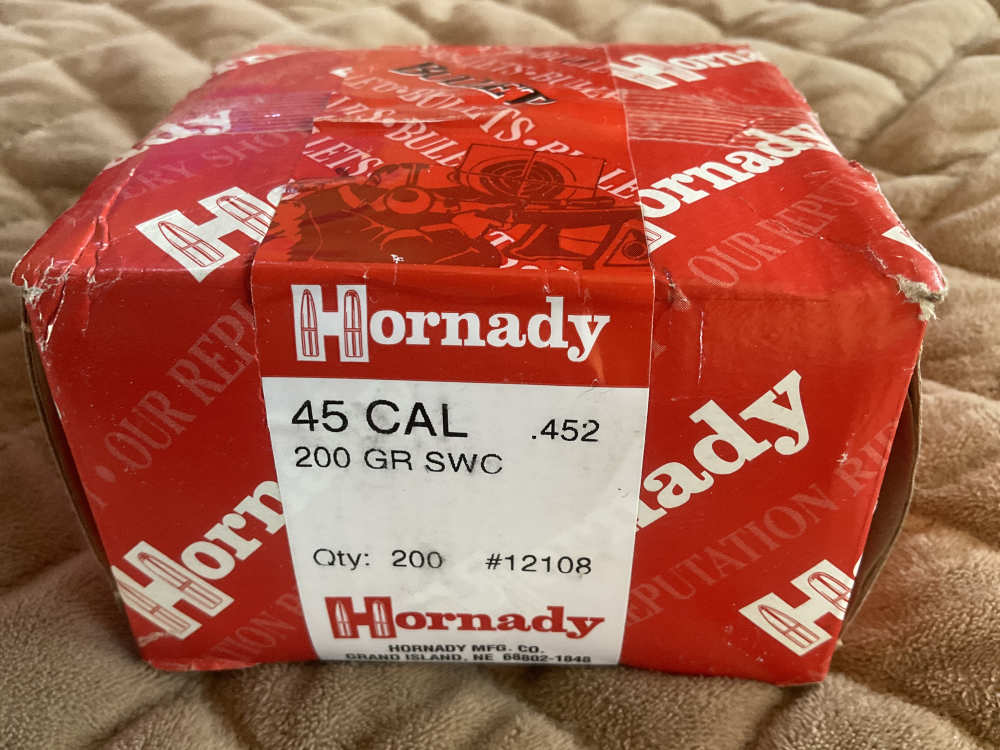 200 Hornady 45 Cal .452 200 Gr SWC Swaged Bullets for Reolading-img-0