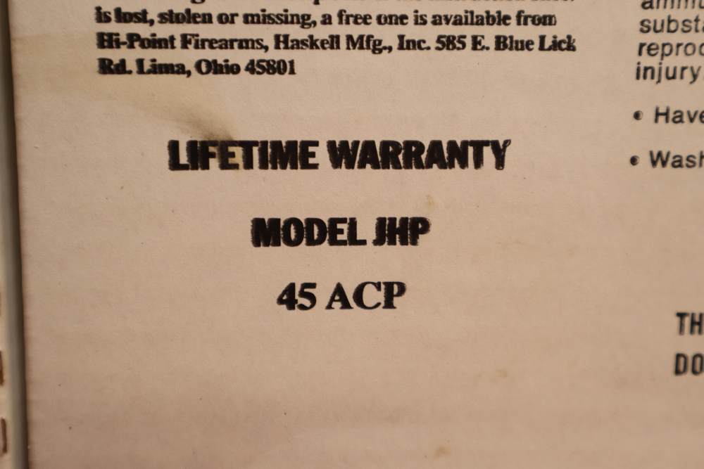 Hi Point JHP 45acp Pistol PENNY START No Reserve 45 ACP-img-12