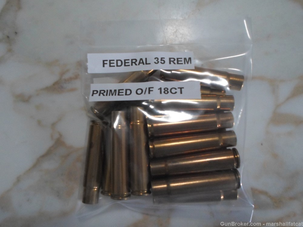 Federal 35 Remington Primed Once Fired 18ct-img-0