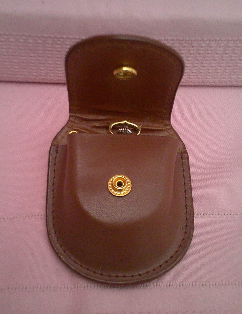 Franklin Mint Colt Peacemaker Pocket Watch 24K Gold Accents Mfg 1993 works!-img-10