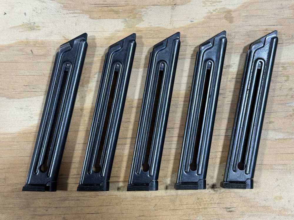 FIVE (5) Ruger Mark II 2 22 LR FACTORY 10-round Magazine Mag Steel -img-1