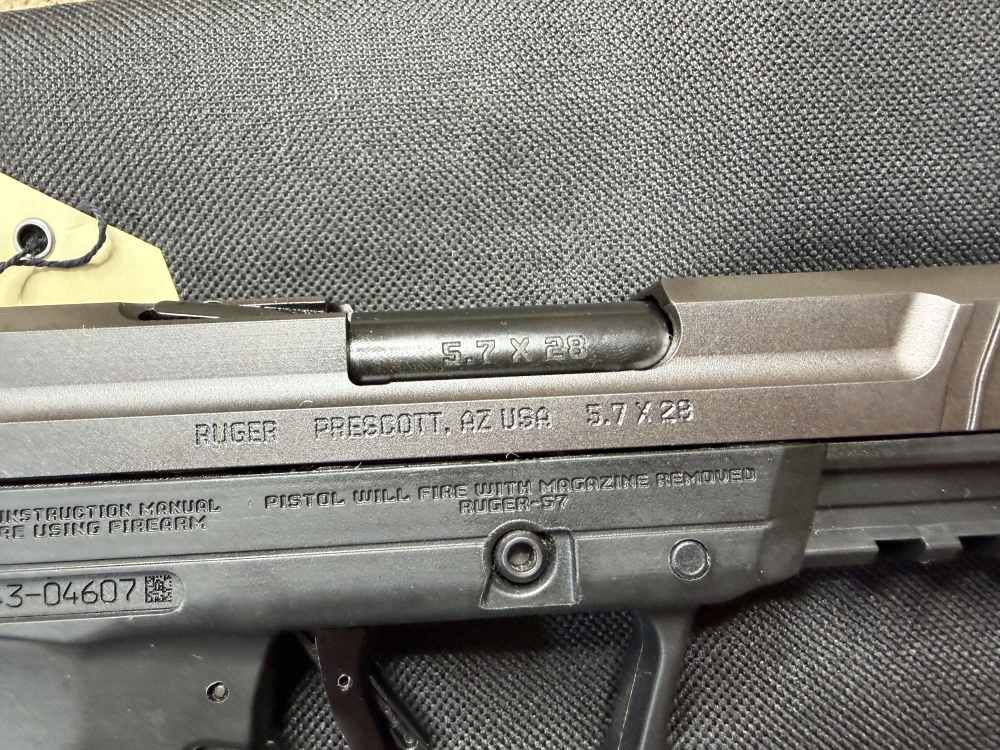 Like new Ruger 57 5.7x28 black Nice! Trades!-img-3